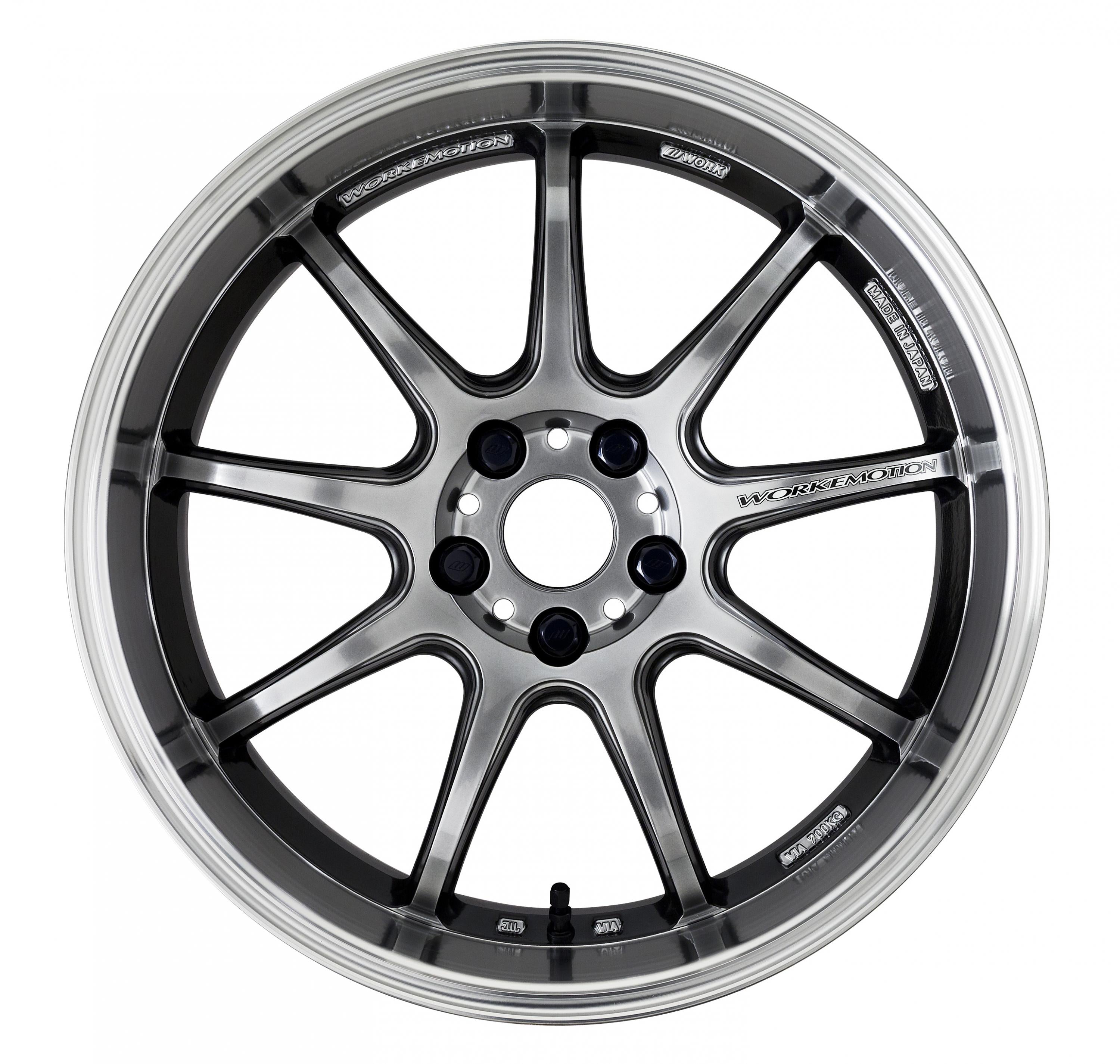 Work Wheels Emotion D9R (GTSRC) GT Silver Rim Cut 18x9.5 +30 5x114.3 (Sold As Pair) - 2015-2024 Subaru WRX / 2015-2021 STI / 2019-2024 Forester